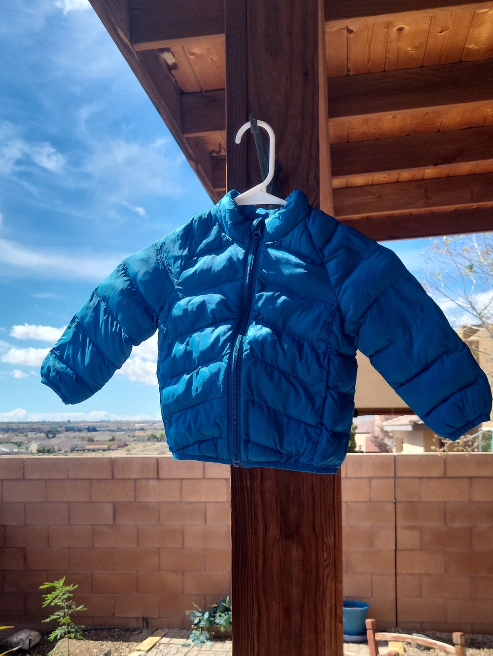 Wonder Nation Teal Blue Puffer Jacket Size 2T Lightweight Warmth Boy Or Girl